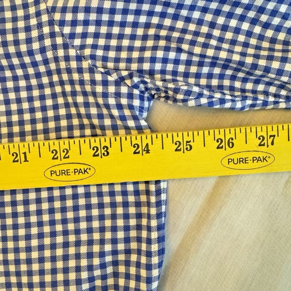 Vineyard Vines Men Large Blue White Plaid Long Sleeve Classic Fit Tucker Shirt - Picture 9 of 10